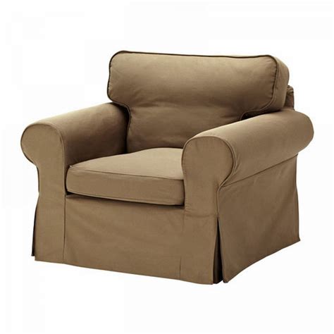 IKEA EKTORP Armchair SLIPCOVER Cover IDEMO LIGHT BROWN