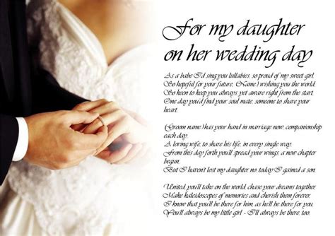 Poem From Mom To Daughter On Wedding Day Free Large Images Mother