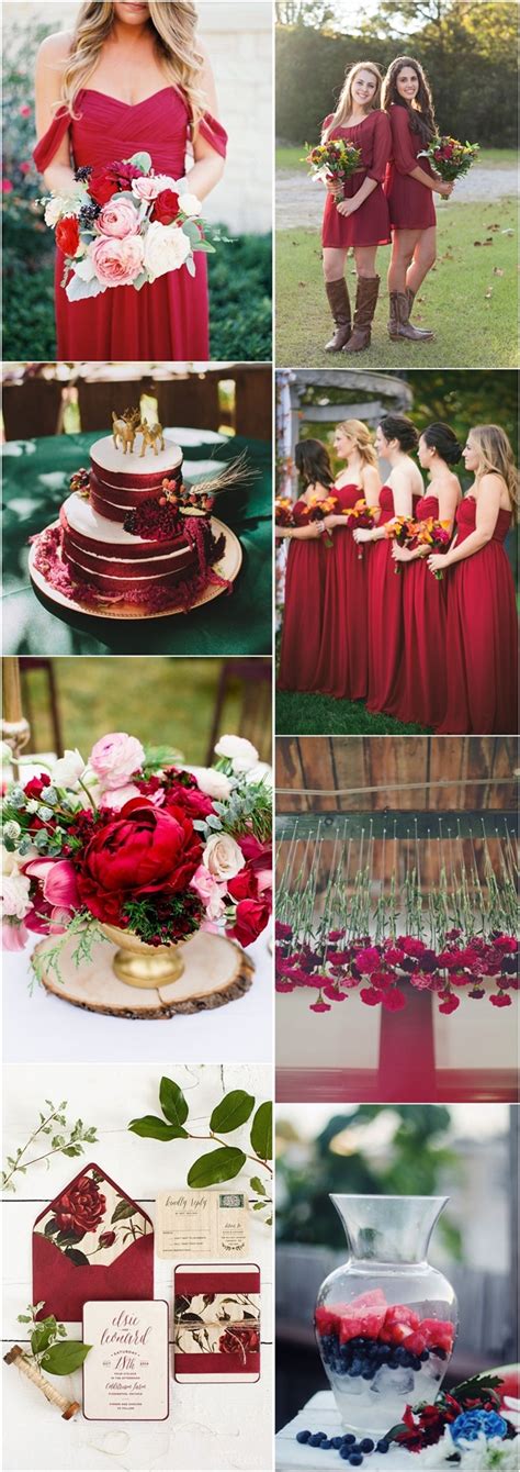 Red Wedding Color Ideas Fall Winter Wedding Theme Ideas