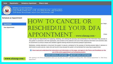 How To Cancel Or Reschedule Your Dfa Appointment For Your Passport