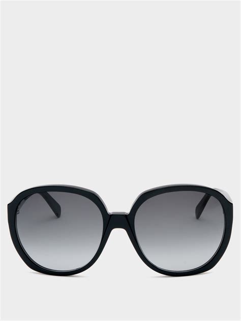 Black Oversized Round Acetate Sunglasses Celine Eyewear Matchesfashion Au