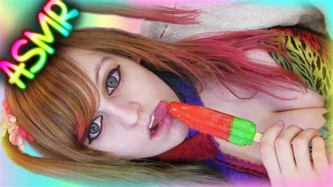 Asmr 🍨 Popsicle Licking Mouth Sounds ♡ Food Candy Eating Ice Lolly