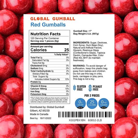 Buy Gumballs For Gumball Machine 1 Inch Large Gumballs Cherry