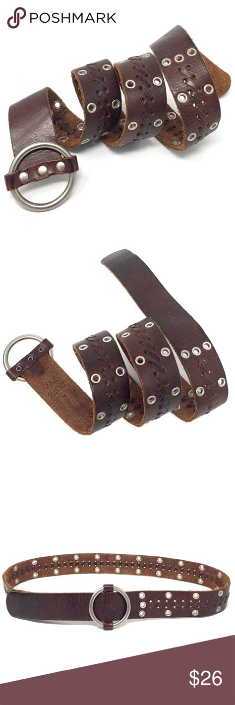 Aandf Abercrombie And Fitch Leather Whip Stitch Belt M Leather Whip Leather Women Accessories