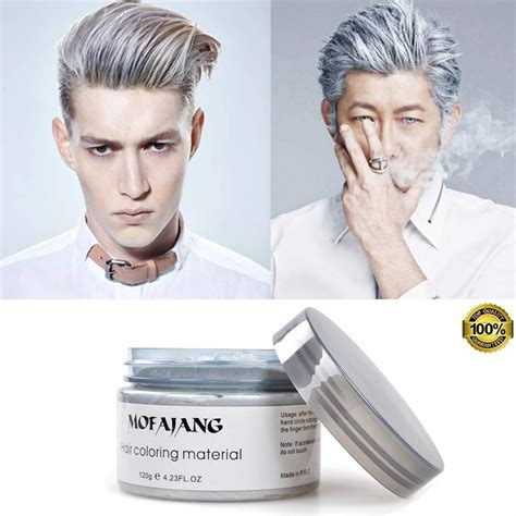 Mofajang Sliver Grey Hair Color Wax Temporary