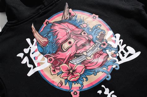 kanji harajuku streetwear hoodie pullover japanese phantom etsy