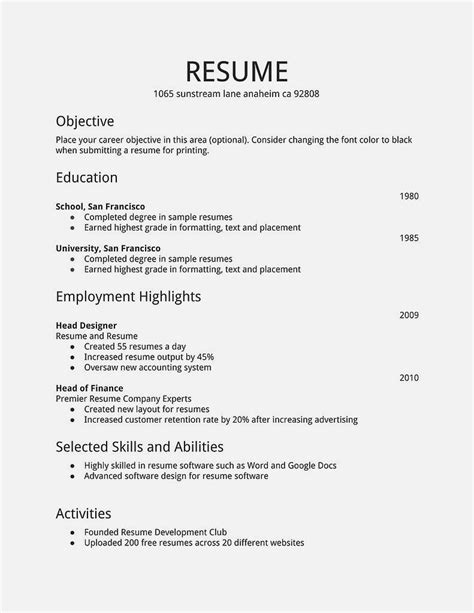 Basic Cv Template For 17 Year Old Invitation Template Ideas Riset