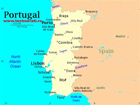Portugalia Harti Harta Politica A Portugaliei Harta Online