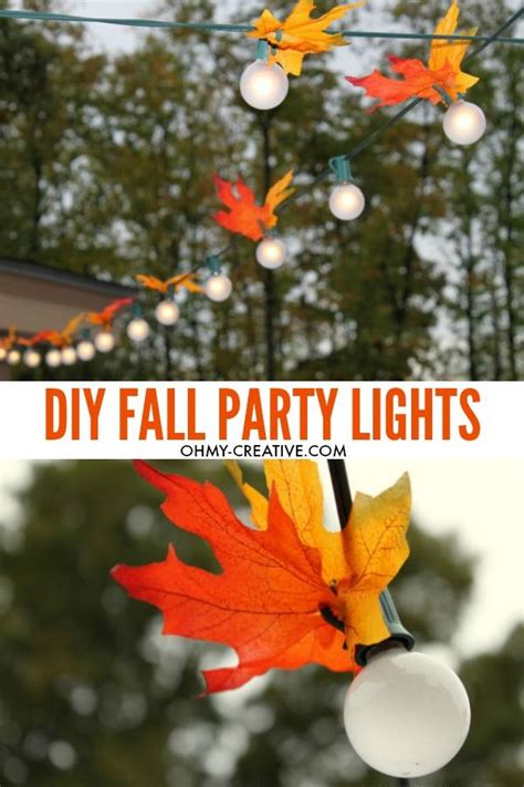 Go From Summer To Fall On The Patio With These Diy Fall Party Lights