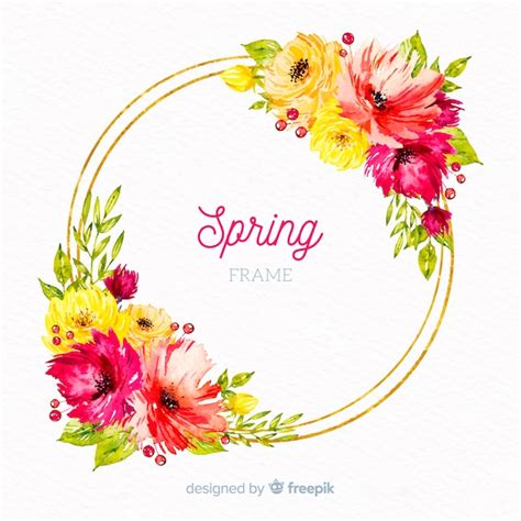 Free Vector Spring Floral Frame
