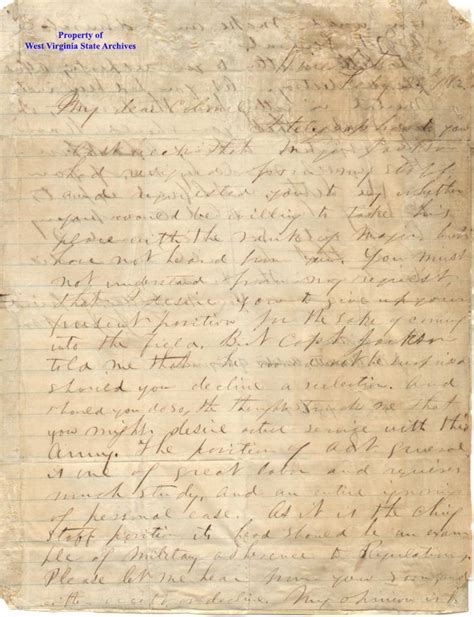 Stonewall Jackson Letter