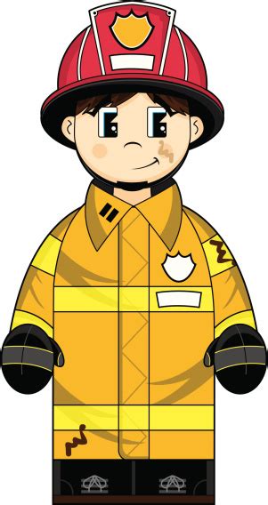 Cute Firefighter Character Stock Illustration Download Image Now Istock