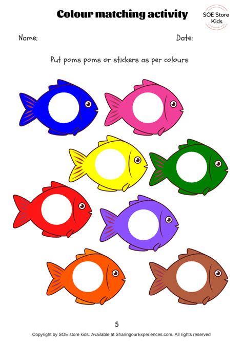 Free Colors Matching Activities For Toddlers Printable Pdf Sharing