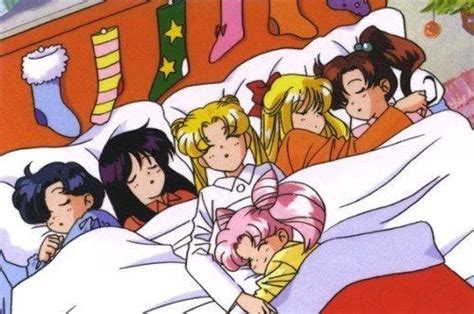 Ami Mizuno Rei Hino Usagi Tsukino Chibiusa Tsukino Minako Aino Makoto Kino Sleeping