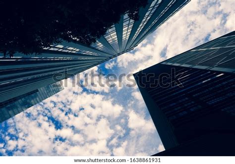 Office Building Top View Background Retro Stock Photo 1638861931