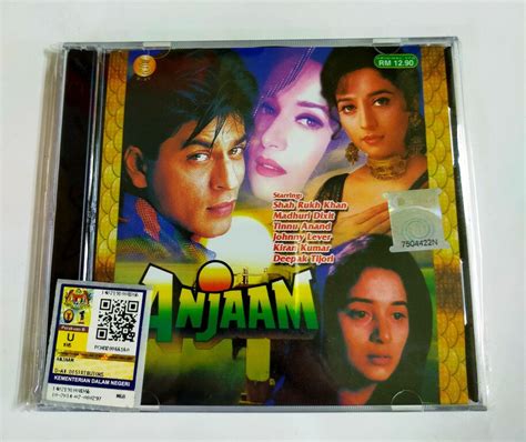 Bollywood Hindi Movie Anjaam Original Vcd Shah Rukh Khan Madhuri Dixit Tinnu Anand Malay