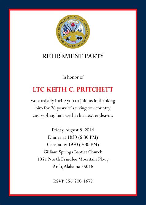He told me, i have a 22 year old wife at home. My husband's invitations for his Military Retirement Party. | Military retirement parties ...