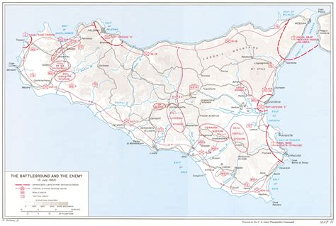 Historical Invasion Map Of Sicily Mapsof Net
