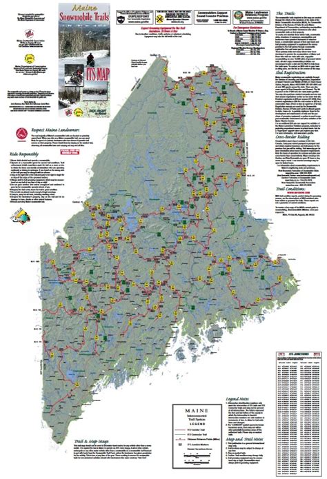 Maine Its Map Maine Snowmobiling
