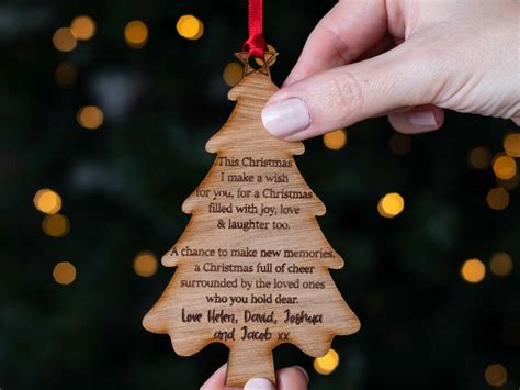 Personalised Christmas Wishes Tree Decoration By Sprinkled With Magic