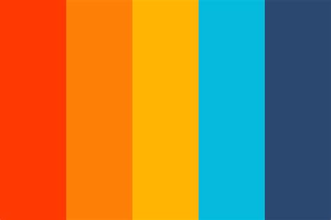 Complementary Orange To Blue Color Palette