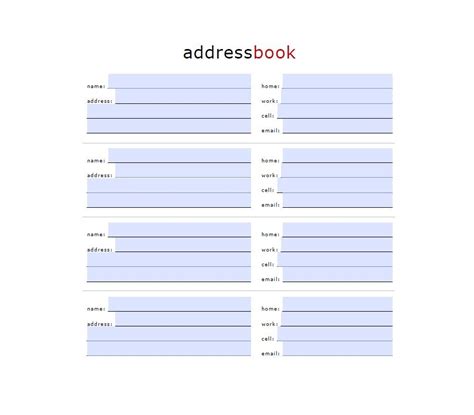 Editable Address Book Template Professional Graphic Design Templates