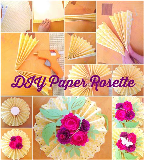 Diy Paper Rosette Hanging Fan With Decorative Paper Flowers Abbi