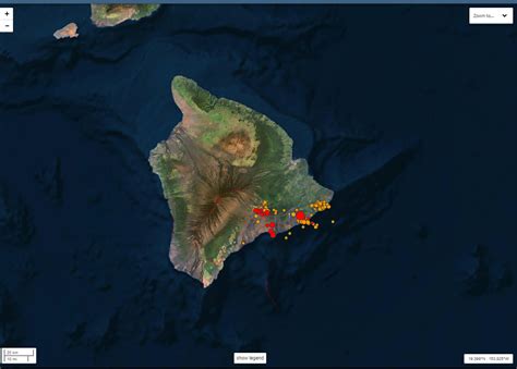 Magnitude 6.9 earthquake in Hawaii near Leilani Estates and ongoing 