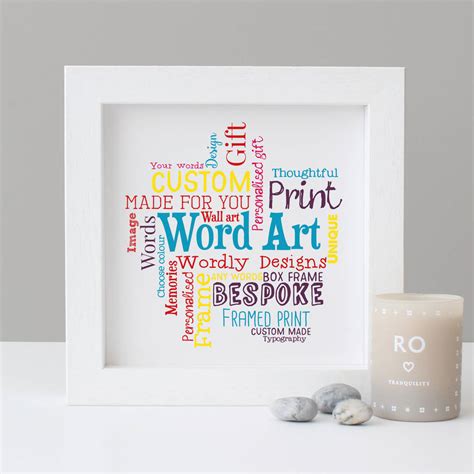 Personalised Word Art Cloud Print By Hope And Love
