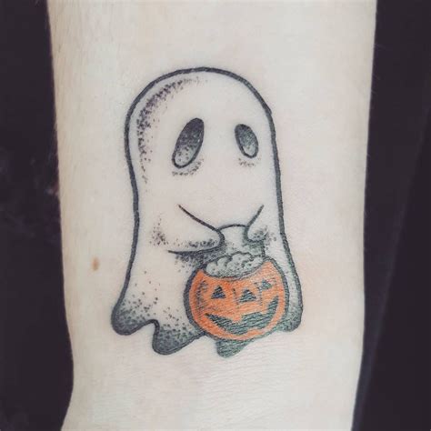 15 Ghost Tattoos That Prove Ghouls Can Be Cute Ghost Tattoo Nerd