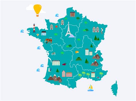 France Illustrated Map By Margaux L On Dribbble