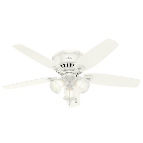The look is pure vintage right down to. Hunter Builder Low Profile 52 in. Indoor Snow White ...