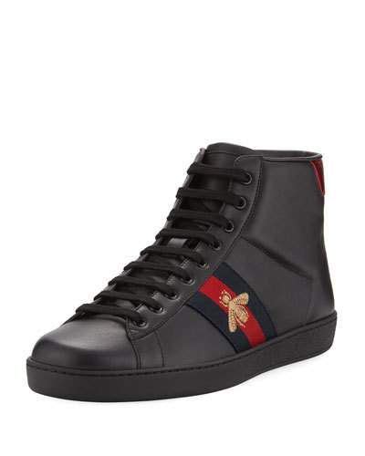 Gucci Ace High Top Sneaker Gucci Ace Sneakers Leather Sneakers High