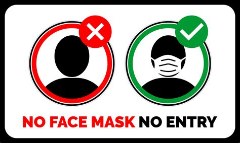 No Face Mask No Entry Warning 1384709 Vector Art At Vecteezy