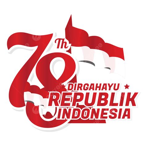 Happy Republic Of Indonesia Years Of Independence Clipart Design