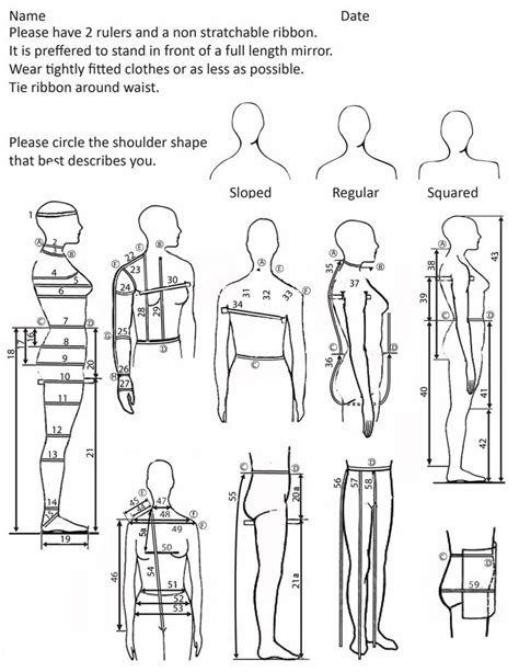 Sewing Tips Sewing Hacks Sewing Measurements Body Measurement Chart