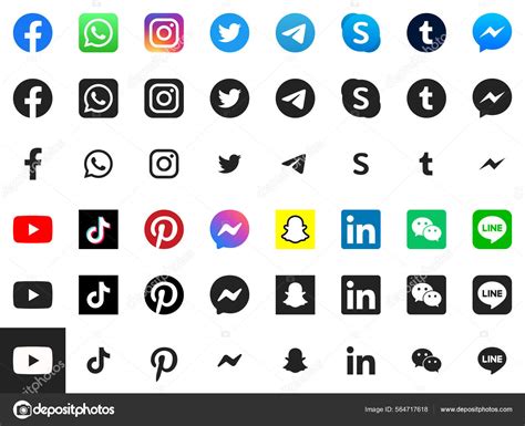 Social Media Logos Icons Facebook Whatsapp Instagram Twitter Telegram