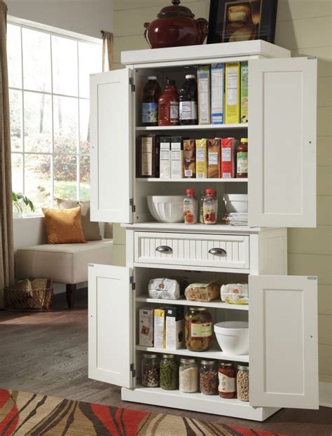 Awe Inspiring Stand Alone Pantry For Kitchen With Vintage Metal Drawer