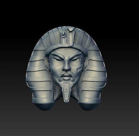 pharaoh man egpty 3d model art zbrush design matrix rhino gold silver bronze post uv mapping