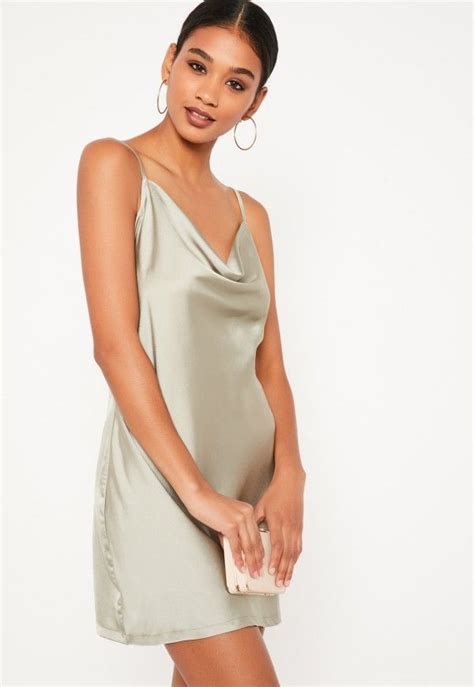 Slip Into Something Silky In This Beaut Cami Dress Featuring A Cowl
