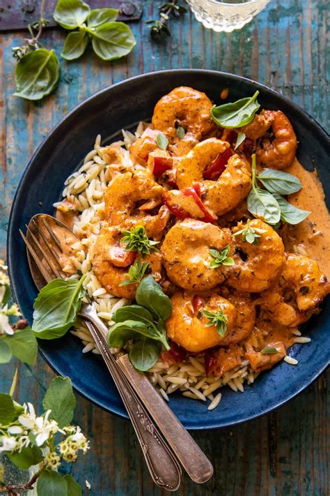 Spicy Southern Style Shrimp With Lemon Basil Orzo Half Baked Harvest