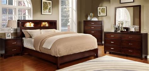 This cherry wood bedroom set corresponds perfectly well with the hardwood floors, creating a traditional, yet smooth, timeless appeal. Gerico I Brown Cherry Bedroom Set from Furniture of ...