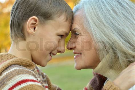 Grandmother And Grandson Stock Image Colourbox