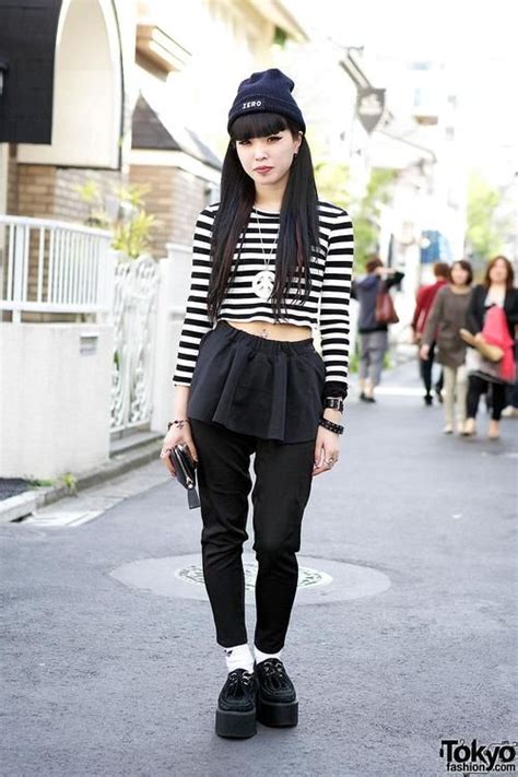 Rt Tokyo Fashion Nadia Harajuku Hikari W Crop Top Peplum Pants And Alice Black Silver