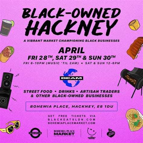 black owned hackney market april — bohemia place market