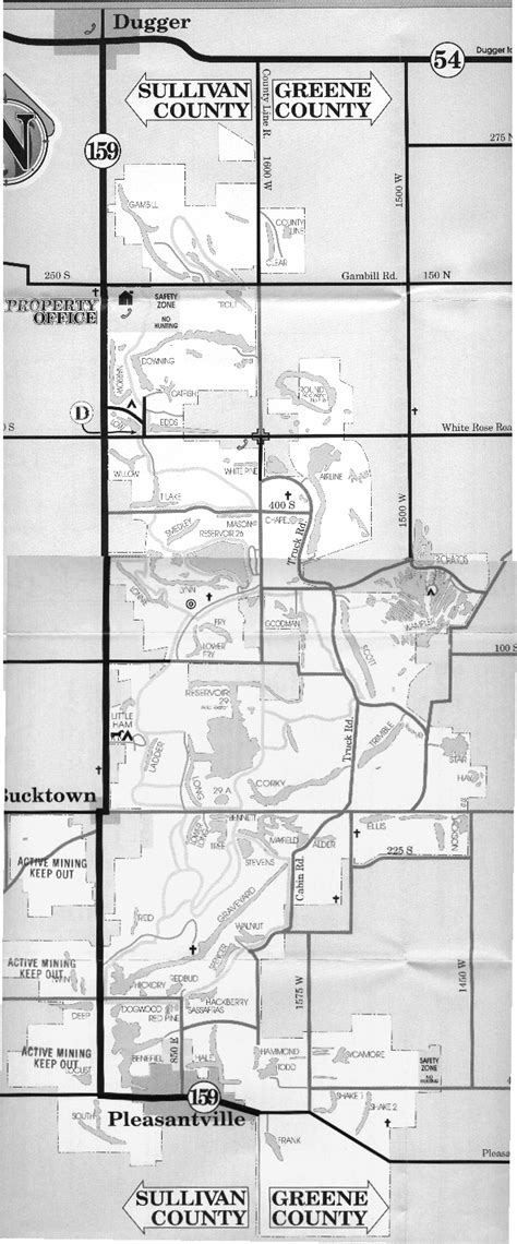 Map Of Strip Pits Near Linton And Dugger Indiana Gun Owners Gun