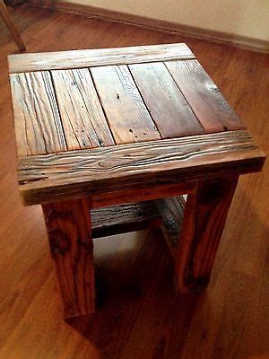 It has a square tabletop supported by a trapezoidal block base. Small Square Coffee Table or End Table Made with Reclaimed ...