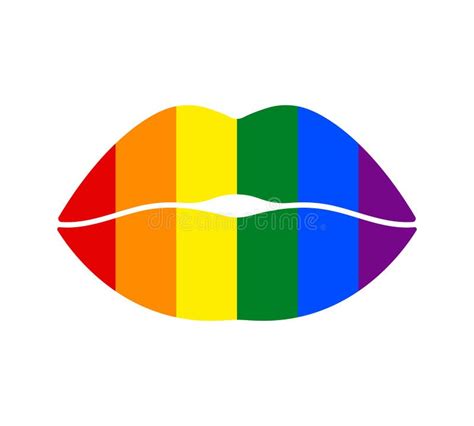 lips pride lgbt vector icon lesbian gay bisexual transgender concept kiss symbol color