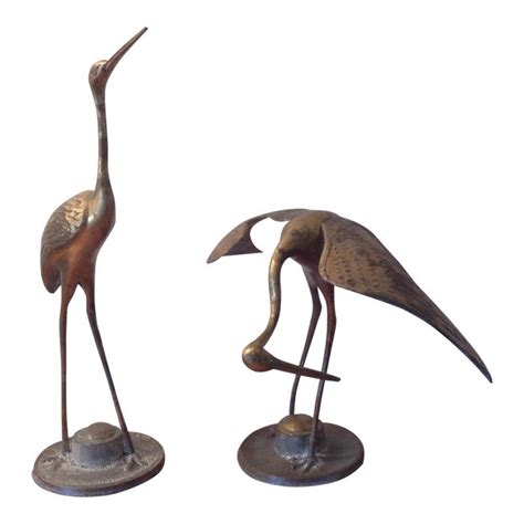 And ibises, which you didn't mention but also are wading birds, have curved bills. Large Vintage Set Brass Crane Egret Heron/Stork Metal Figurines 19 Tall - 11 Tall in 2020 ...