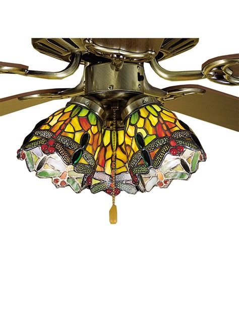 Meyda Tiffany 27472 Dragonfly Tiffany Ceiling Fan Light Shade Md 27472